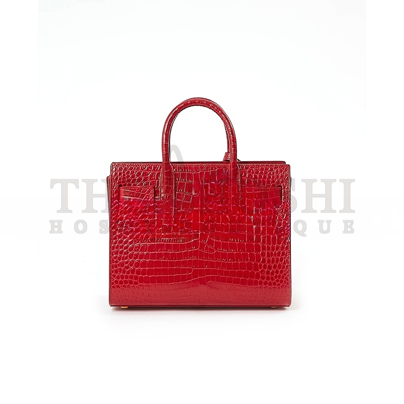 Y51 RED CROC EMBOSSED NANO SAC DE JOUR BAG 421863 (26*20.5*12.5cm) Master Quality